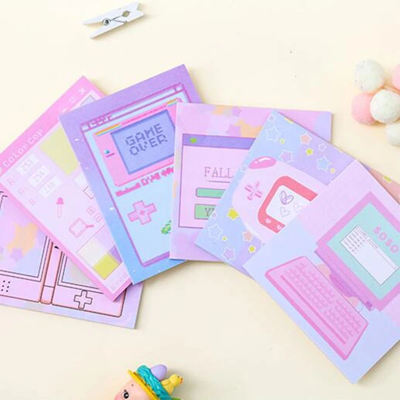 

24 pcs/lot Computer N Times Memo Pad Cute Portable Indexes Post Sticky Notes Bookmark Stationery Sticker School Supplies