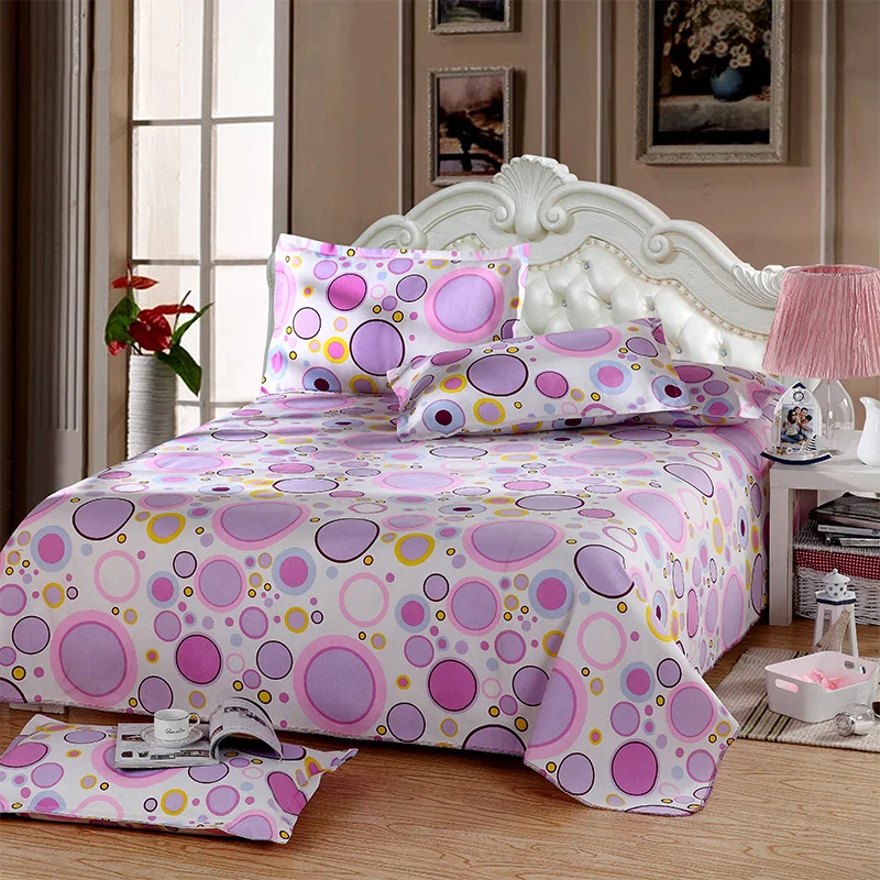 2017 cool Summer Polyester / cotton fitted sheets purple bedsheet