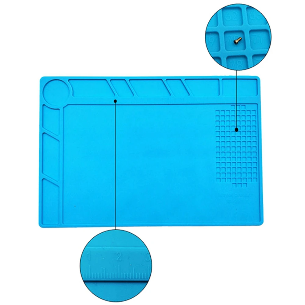 45*30cm Magnetic Antistatic Mat Silicone Repair Mobile Phone Insulation Heating Cell Phone Maintenance Platform Hot Sale