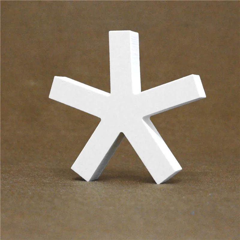 Встаньте свободно и добавьте 20 мм толстые белые деревянные буквы для украшения вашего свадебного дома для имени и логотипа - Цвет: Star