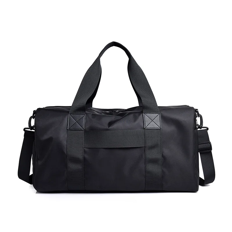 Водонепроницаемая нейлоновая сумка для ручной клади, мужская спортивная сумка для фитнеса, черная сумка для путешествий, большая сумка на выходные, сумка-тоут с карманом для обуви - Цвет: black large