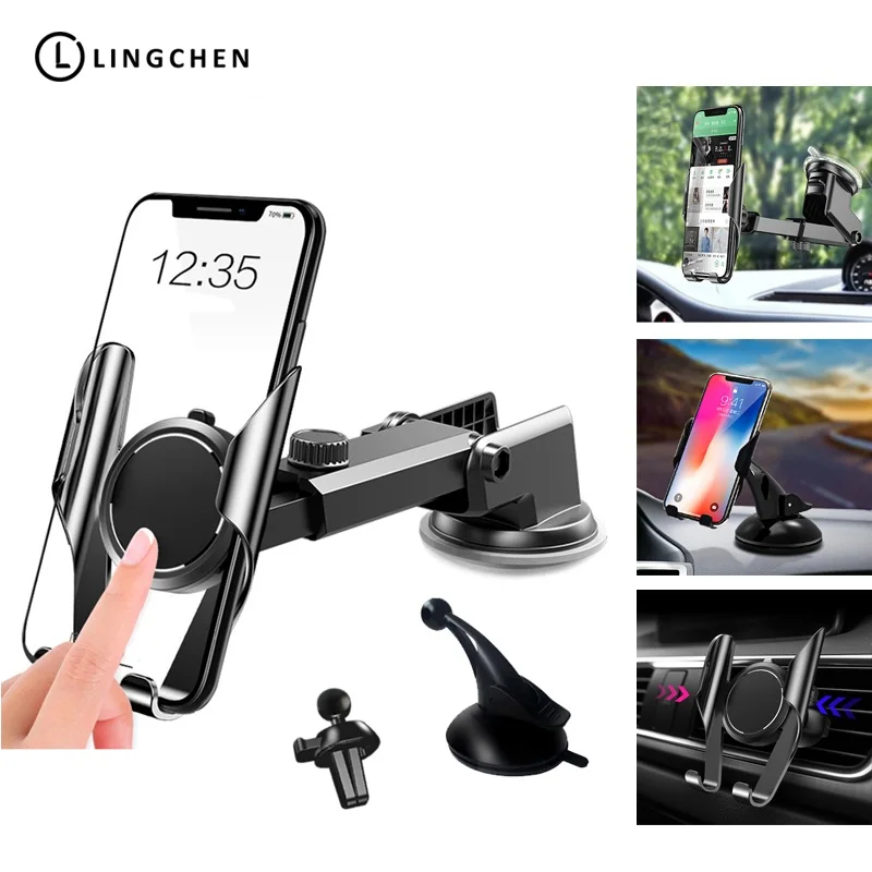 LINGCHEN Универсальный Автомобильный держатель для телефона в автомобиль iPhone