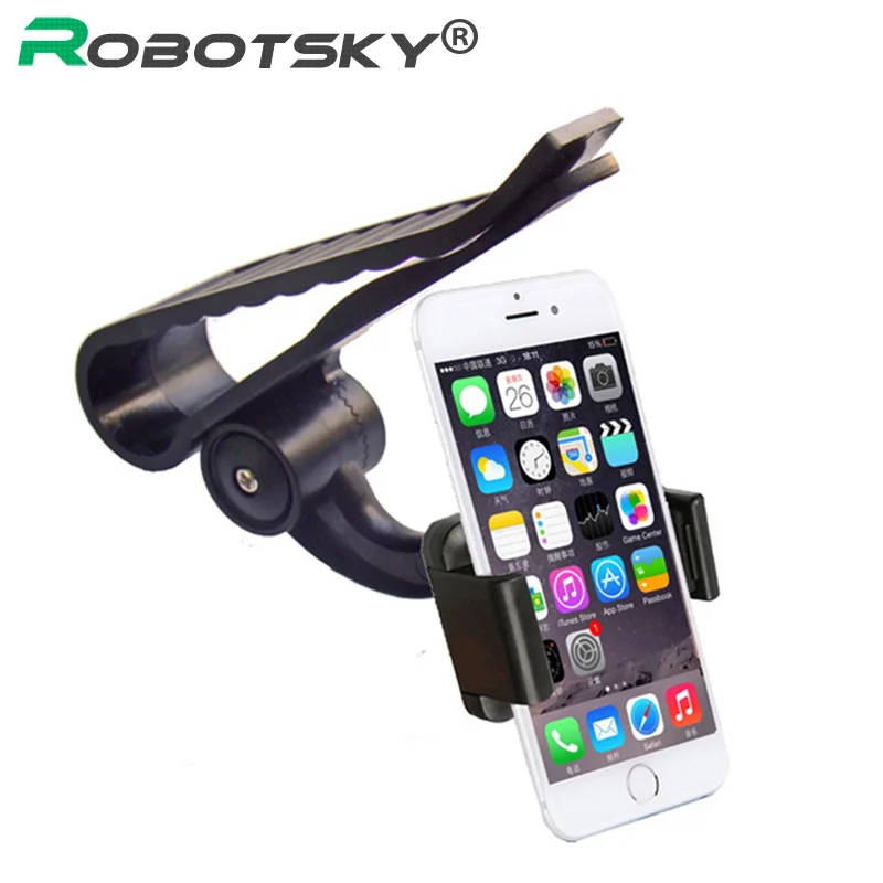 360 Rotating Mobile Phone Car Holder Sun Visor Cell Phone Holder Stand