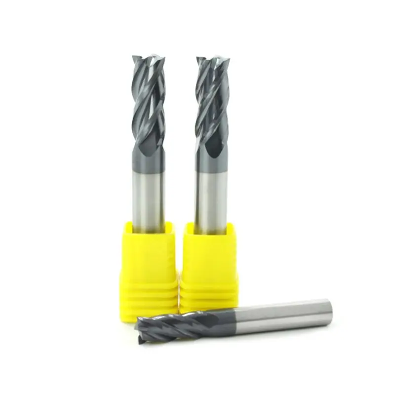 

Tungsten Steel End Mill Straight Shank 4 Flute Solid Carbide CNC Milling Cutter 2/3/4/5/6mm