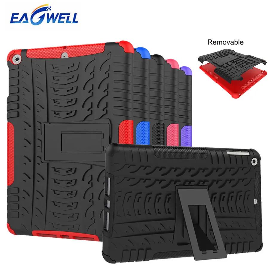 

9.7" 2-in-1 Shockproof Case For iPad 9.7inch Removable Armor Hard Cover Kickstand Stand Tablet Protective Case Shell