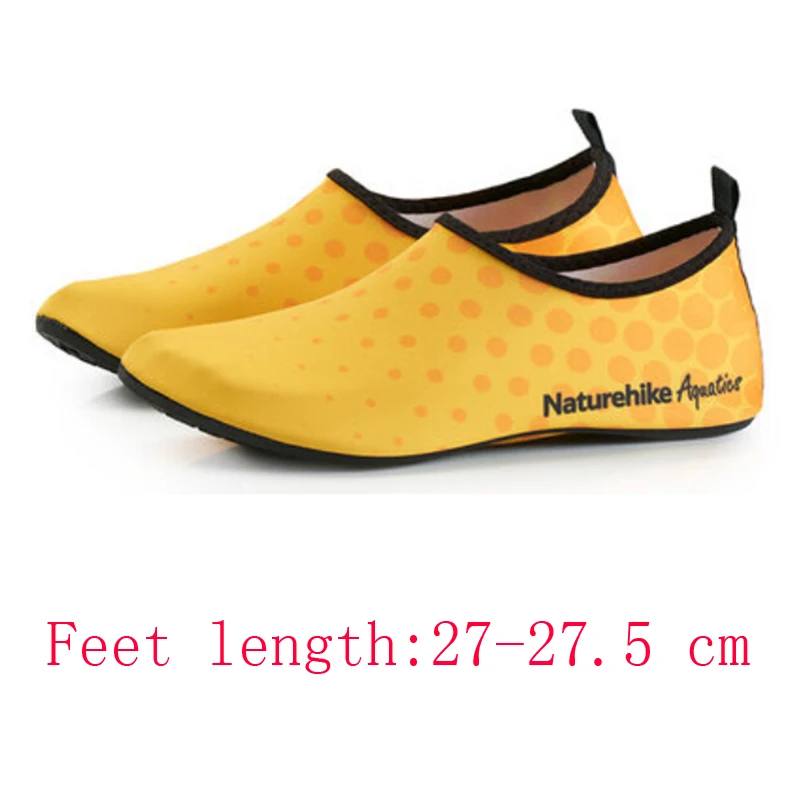 Naturehike Уличная обувь для плавания, Ультралегкая эластичная водонепроницаемая обувь, акваноски, пляжная обувь для мужчин и женщин, NH18S001-X - Цвет: XXL-Yellow
