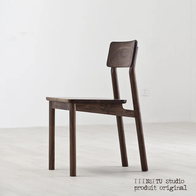 Walnut Wood Ash Dining Chairs Tired Room Modern Minimalist Walnut Wood Ash Dining Chairs Tired Room Modern Minimalist Style Original Design Tenon Joint Structure