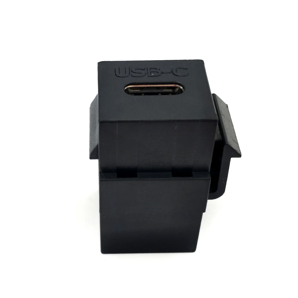 Danspeed USB-C 3,1 тип-c разъем Keystone вставка для женщин настенная пластина пустая панель Черный
