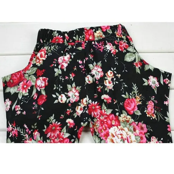  2016 summer children clothing set Fashion Girls floral casual cotton suit sleeveless outfit +headband kids  clothes set  09