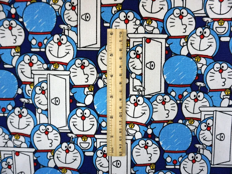 90*145 см мультфильм Doraemon DIY ручной работы ткань, холст для пэчворка Ткань Домашний текстиль шитье DIY скатерть чехол для дивана