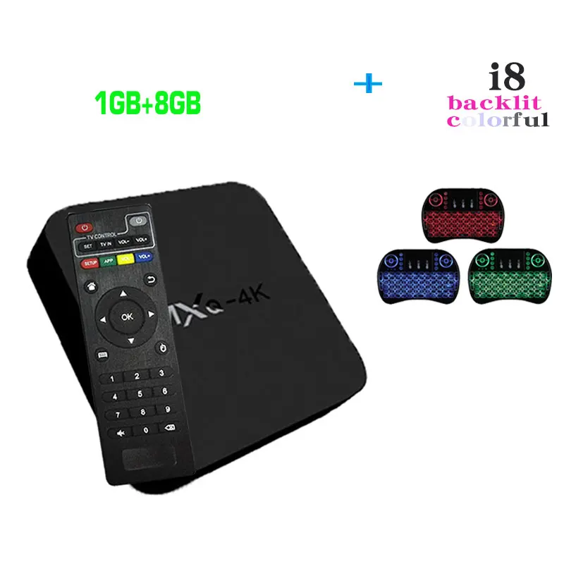 MXQ 4K Media Player Smart SET TOP BOX Android TV Box 7.1 S905w 1GB 8GB 2GB 16GB MXQ 4k Amlogic