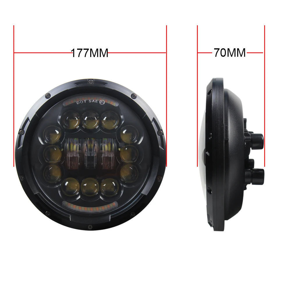 DOT SAE E9 7 дюймов круглый светодиодный фонарь 90 Вт светодиодный налобный фонарь с DRL для Yamaha Road Star