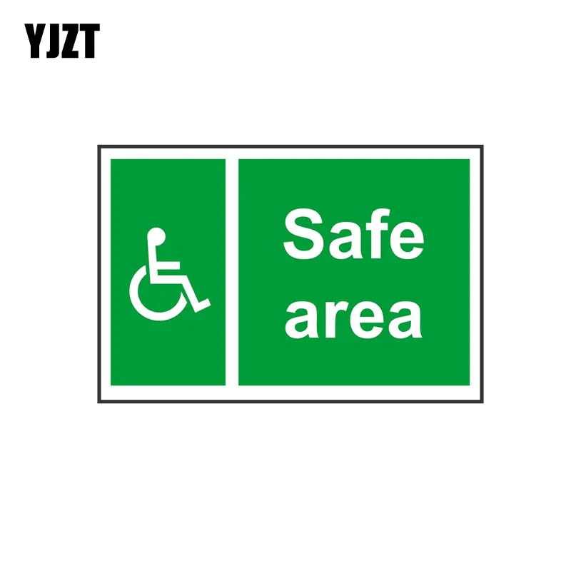 YJZT 15.2CM*10.1CM Disabled signs Safe area Safety PVC Fashion Car Sticker Decal 11-00080 | Автомобили и мотоциклы