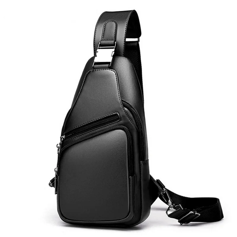 WENYUJH сумки через плечо для мужчин молния твердая поясная сумка кожаные сумки на плечо нагрудная сумка USB с отверстием сзади сумки кошелек