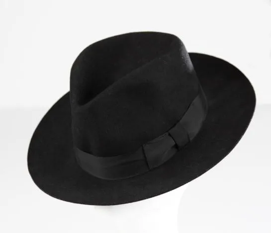 WOW 2pcs MICHAEL JACKSON White&Black Hats Fedora Smooth Criminal&Billie Jean Classic Fedora with name
