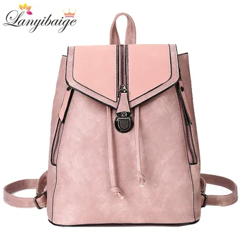 

Women backpack high quality leather fashion women shoulder bag for urban girls multifunction school bag lady travel backpack