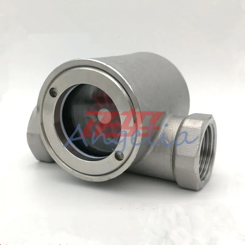 

3/4" BSP Stainless Steel 304 Sight Water Flow Indicator With PTFE Impeller
