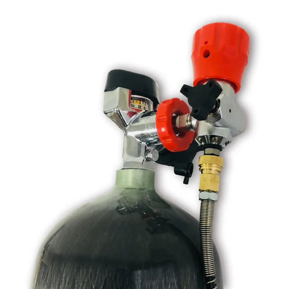 AC168201 New 6.8L CE 300bar 4500Psi Scuba Diving SCBA Carbon Fiber Tank Pcp compressed air gun to hunt paintball tank  Acecare