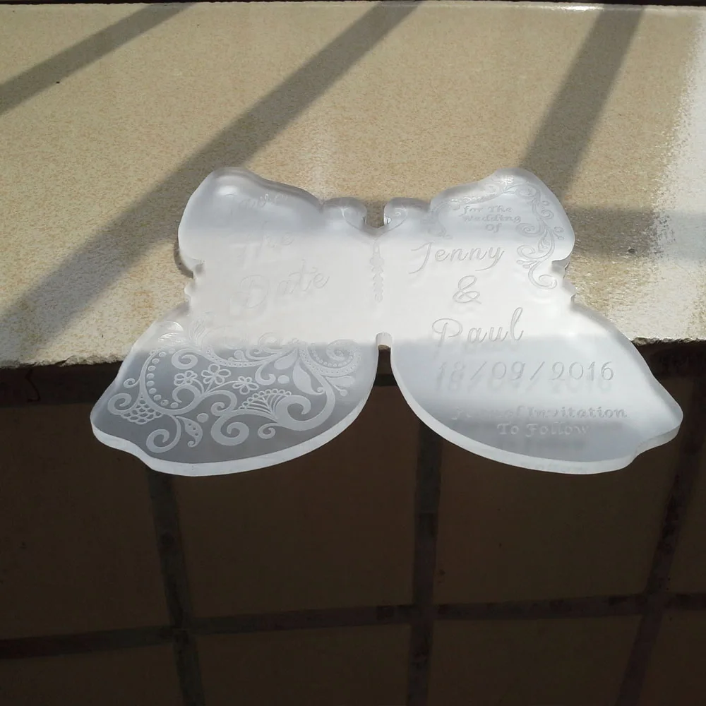  Customized sample for 5*7inch frosted acrylic wedding invitation card - 32761864705