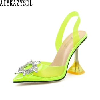 neon color high heels