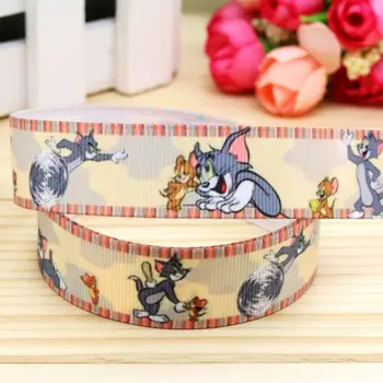 

7/8'' Free shipping tom printed grosgrain ribbon hairbow headwear party decoration diy wholesale OEM 22mm P5230