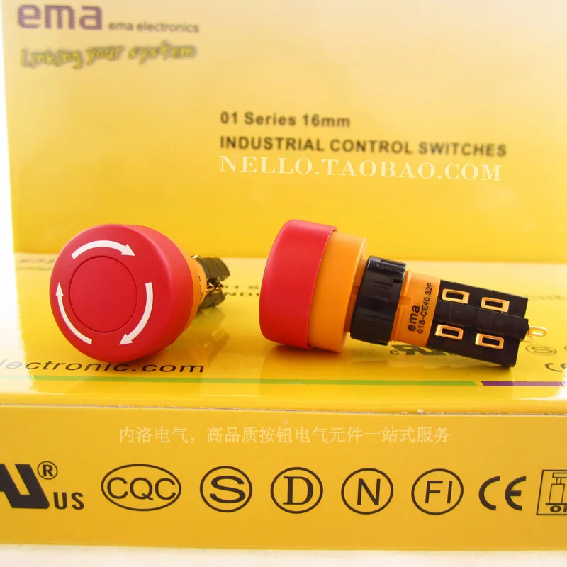 

[SA]Imam EMA 16mm emergency stop button switch 01S-CE40.S2P not illuminated 2a2b--5pcs/lot