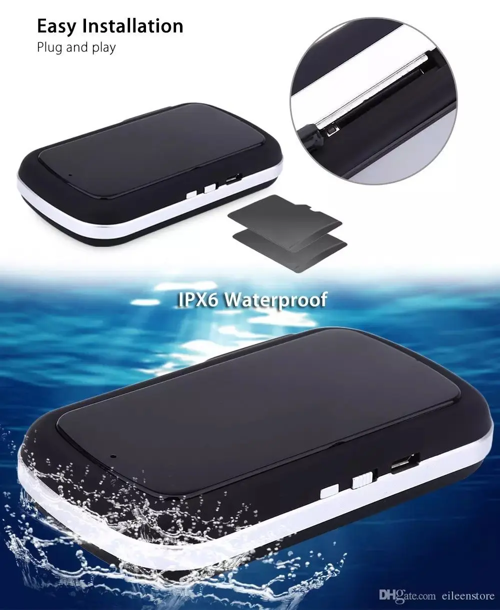 

HBUDS Smart Activity Trackers GPS tracker LK208 solar power charge standb waterproof Cargps System 2G 5000mAh battery