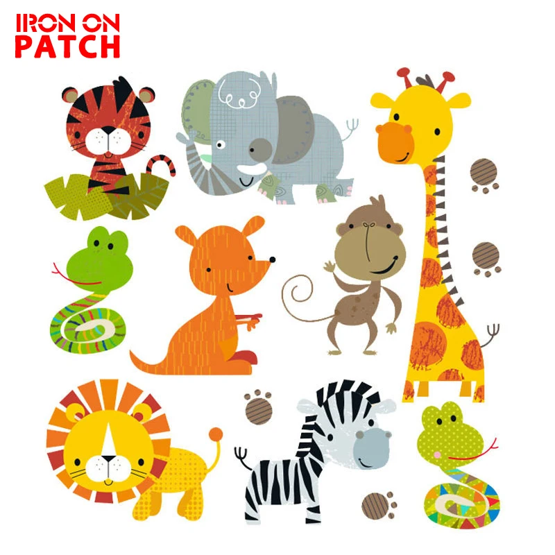 

Cute Small Animal Hedgehog Patch Iron-on Sticker Quality Handmade Heat Transfer For DIY Children Baby Clothing Giraffe Patch