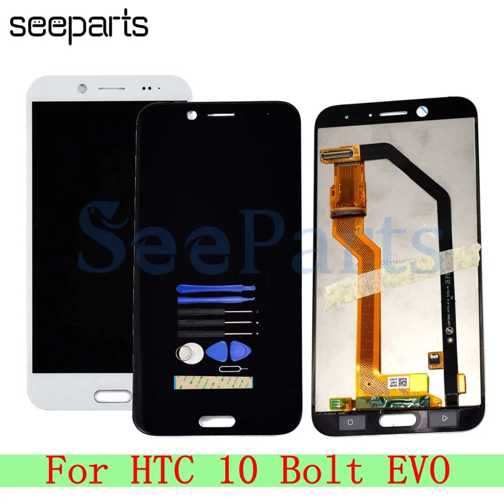 

For HTC 10 Bolt EVO LCD Display Touch Screen Digitizer Assembly 2560x1440 Mobile Phone Replacement Parts For HTC Bolt Display