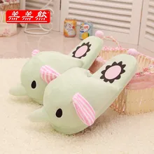 Super Cute Soft Plush Winter Warm Big Head Rilakkuma Bear Home Indoor Slippers floor slippers Creative Christmas&Birthday Gift