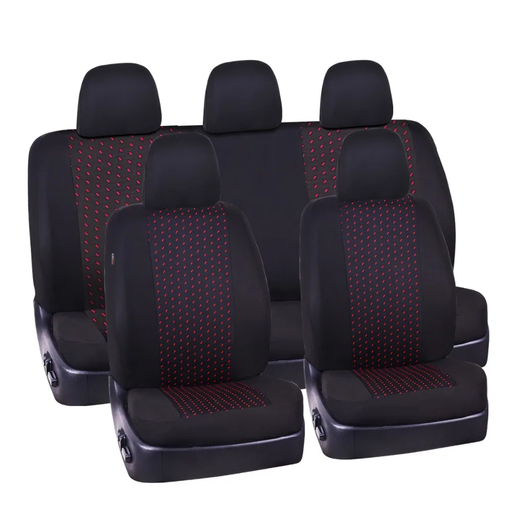 Car pass Car Seat Cover Red Color Universal Fabric Seat Covers