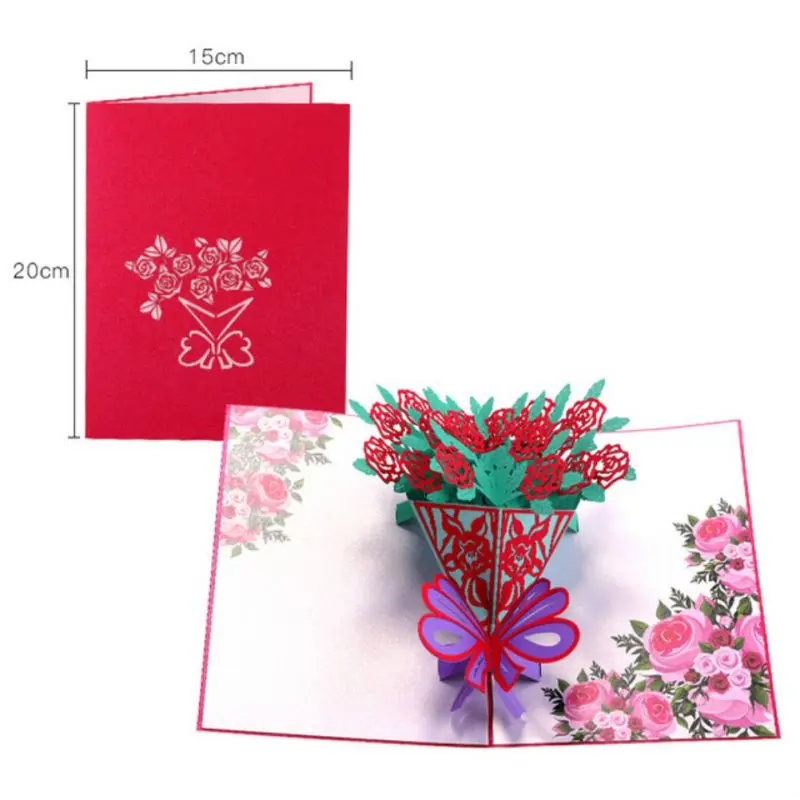  Valentine's Day Gifts 3D Pop UP Cards Cherry Tree Maple Butterfly Wedding Invitations Greeting Card - 33049896212