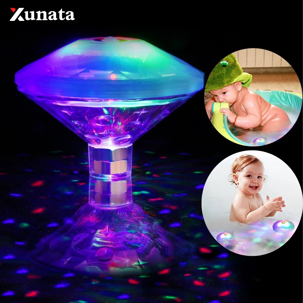 

1PC LED bathtub Light Floating Underwater Lamp Colorful IP67 Waterproof Bathroom swimming pool Fountain Bar Water Park Lighting