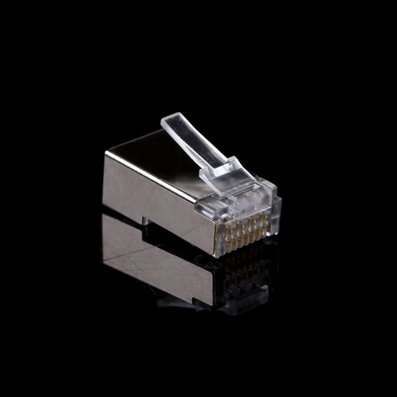 

10Pcs Cable Tester RJ45 Network Connector Network Cable Plug CAT6 Modular Plugs Shielded Version with Loading Bar