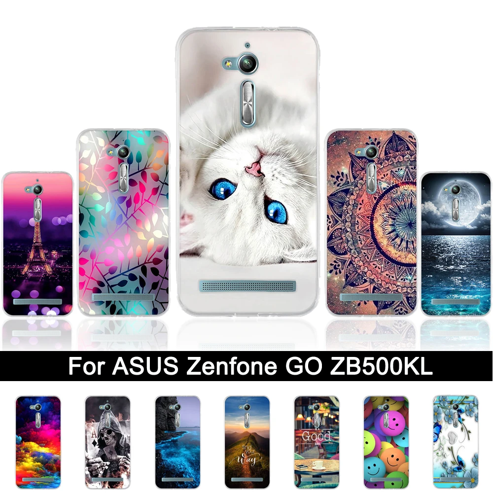 

Case for Asus Zenfone Go ZB500KL Soft Silicone Back Phone Cover for asus zenfone go tv zb 500kl Print TPU Shells Fundas