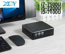 XCY 7th Gen Intel Core i3 7100U i5 7200U i7 7500U Mini PC 4K HDMI NUC USB3.0 WiFi DDR3 RAM Windows 10 Micro Desktop Computer