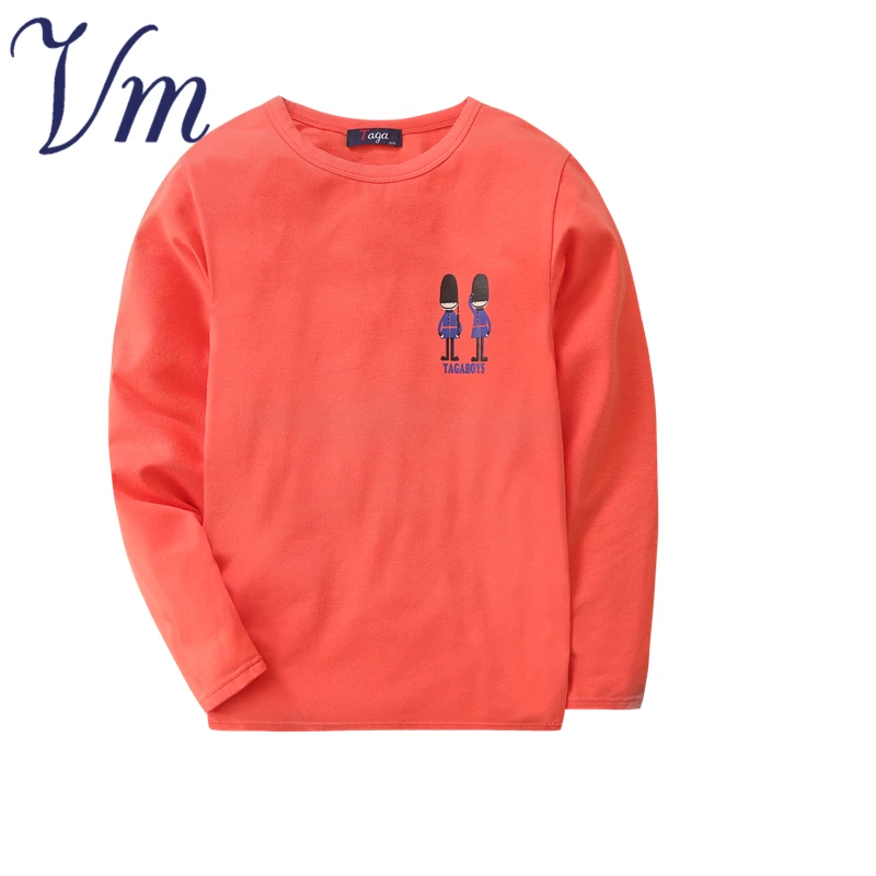 

2017 VM Autumn Spring 100% Cotton Kids T Shirt Cartoon Print Long Sleeve Baby Boys T-Shirt Children Pullovers Tee Child Clothes