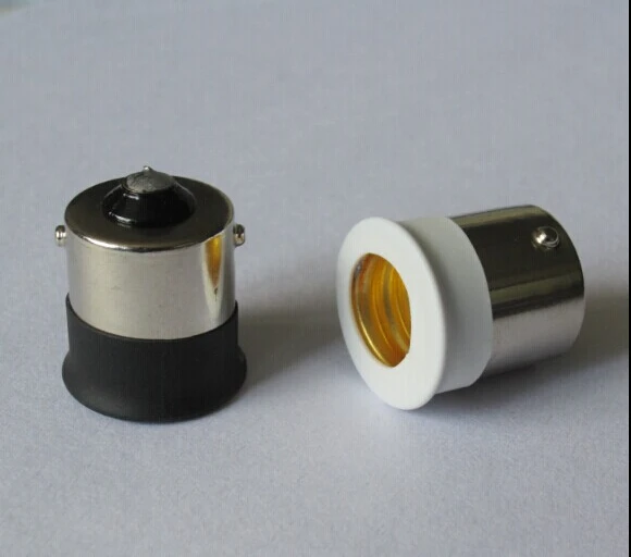 PBT B15 To E12 Lamp Holder Converter For Light Bulb Antiflame BA15D To