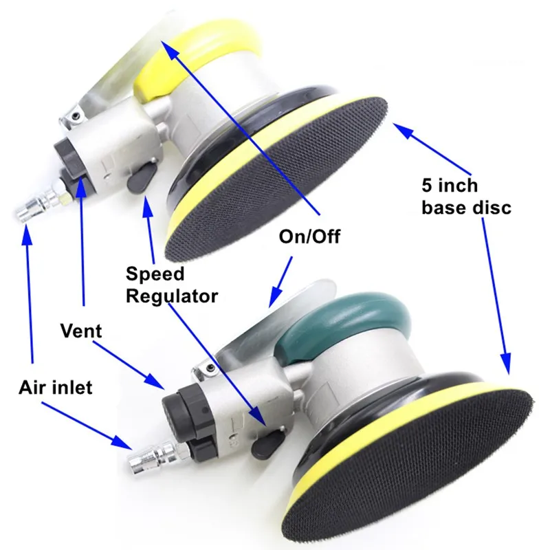 Мм 125 мм пневматический шлифовальный станок 5 дюймов шлифовальный инструмент шлифовальный станок для дерева механический derusting шпатлевка