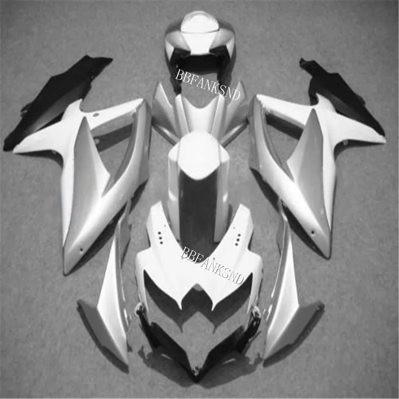 Черно белый комплект обтекателей для литья под давлением SUZUKI GSXR600 750 K8 08 09 GSXR 600