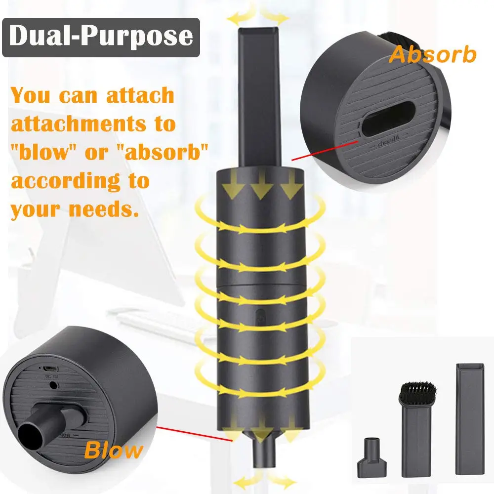 Najtaniej Bezprzewodowy próżniowy środek czyszczący do samochodu mini przenośna ręczna odkurzacze Wet Dry podwójnego zastosowania Aspirateur odkurzacz do samochodu Home grey