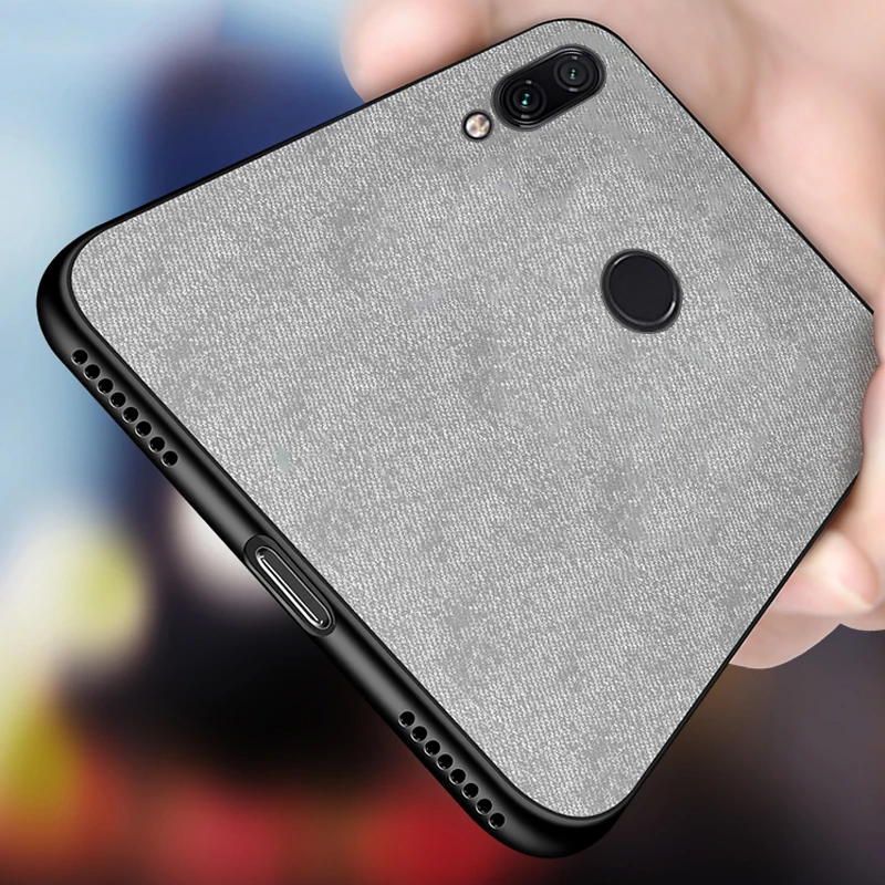 

New Fabric Ultra-thin Canvas Silicon Case for Xiaomi Mi 9 Cloth Soft Protective Cover Case For Xiaomi Redmi 7 Note 7 5 6 Pro