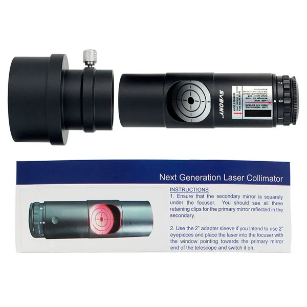Adaptador de Telescópio Nível de Brilho 7 de Colimação do Laser Svbony Telescópio Colimador Refletor Newtoniano Sca F9123a 1.25 2 12 Telescópio Refletor Newtoniano SCA 7 de Colimação