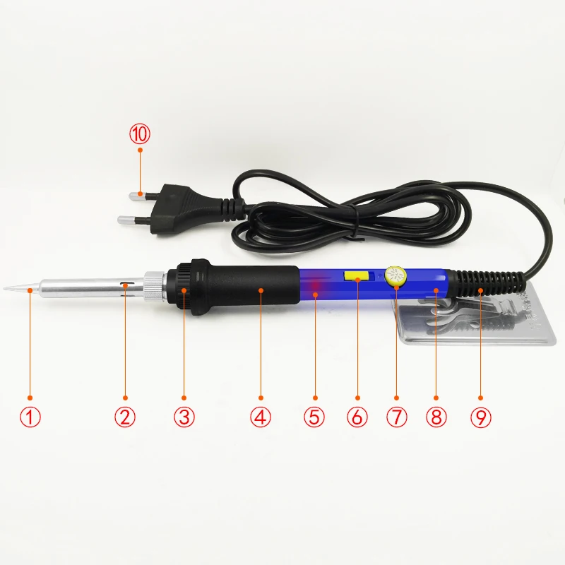 DGKS 110 V/220 V 60W Регулируемая Температура СС Электрический паяльник Сварка паяльной станции Тепло Карандаш со штепсельной вилкой европейского стандарта