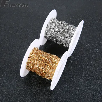 

10 Yard/roll 2*4mm Crude Gold Steel Color Stainless Steel Curb Chain Bulk Chain Accessories For Women Necklace Jewelry Making