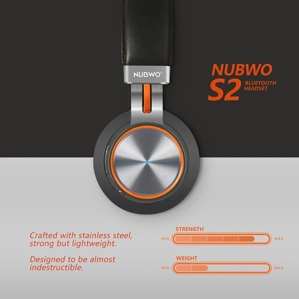 NUBWO S2 V4.1 Bluetooth Беспроводной наушники вкладыши HiFi стерео с микрофоном для