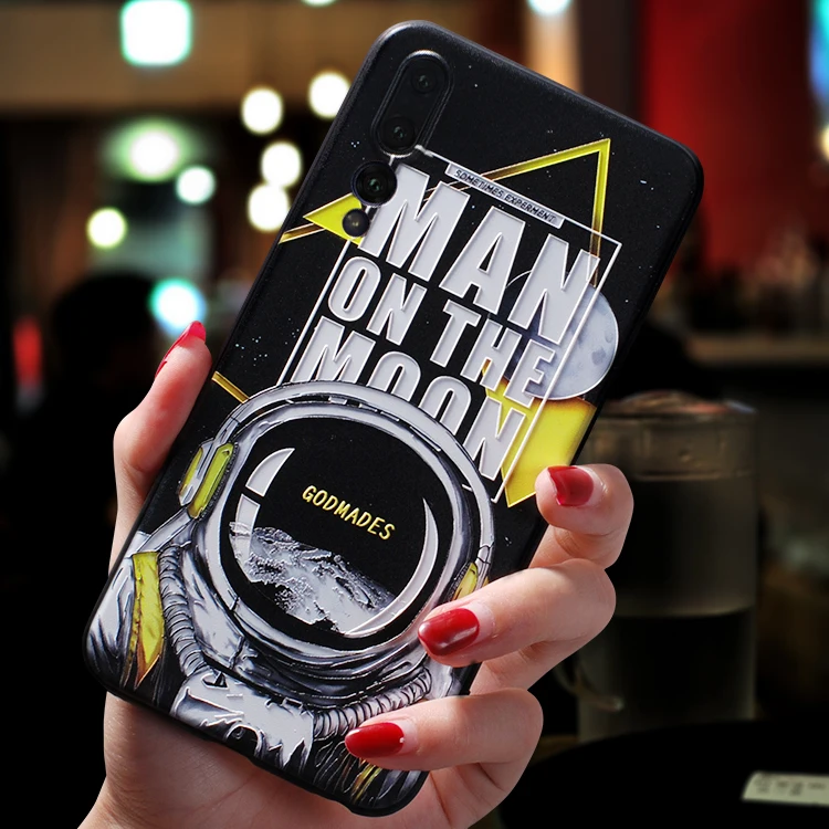 Чехол для Huawei p20 P30 с 3D тиснением чехол Pro высокого качества p9 P10 Plus Mate 20 x nova 3 4 4e 3d