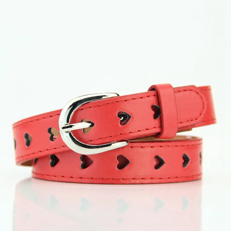 

105cm Summer New Hollow Heart Wide Belts For Women 2018 Fashion Candy Colors Female Belt Children's Belts And Straps