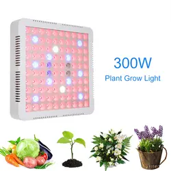 100 светодиодов роста растений свет 15500LM инфракрасный светать завод фермы парниковых балкон УФ-лампы роста растений AC85-265V 300 Вт