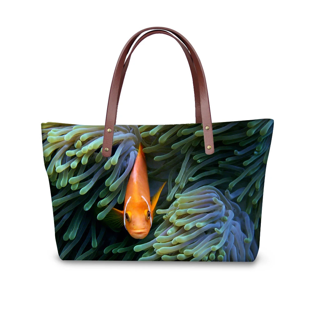 

Cross-body Women Brand Handbag Large Woman Shoulder Bags 3D Fish Print Female Travel Tote Bags Bolsas Feminina Mujer